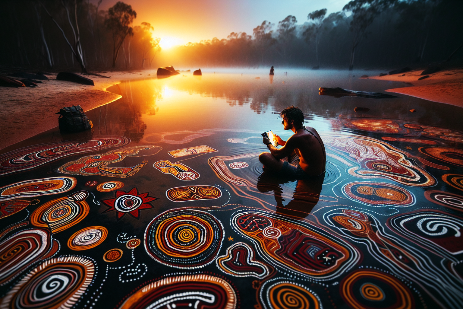 Exploration des Couleurs et des Émotions : Plongée dans l'Art Aborigène Australien et ses Récits Ancestraux qui Éveillent l'Âme et Enrichissent notre Perception du Monde