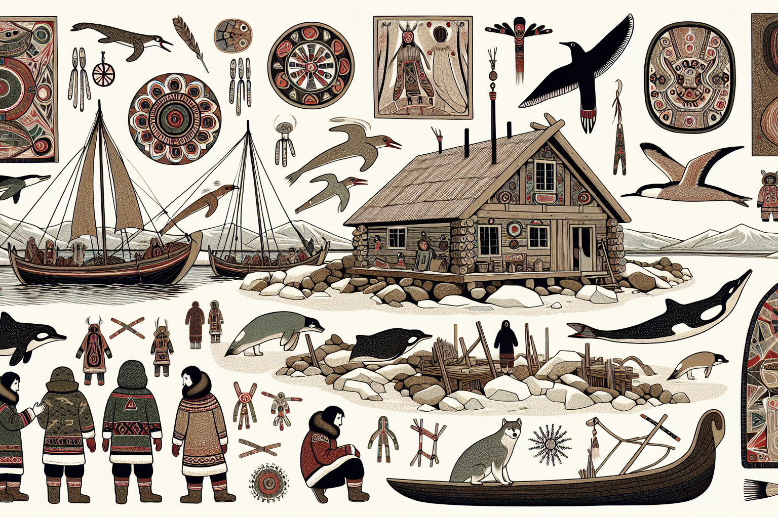 Art du dessin inuit dans le Grand Nord canadien (1950-1970) : Techniques traditionnelles et expression graphique de l'environnement et de la culture