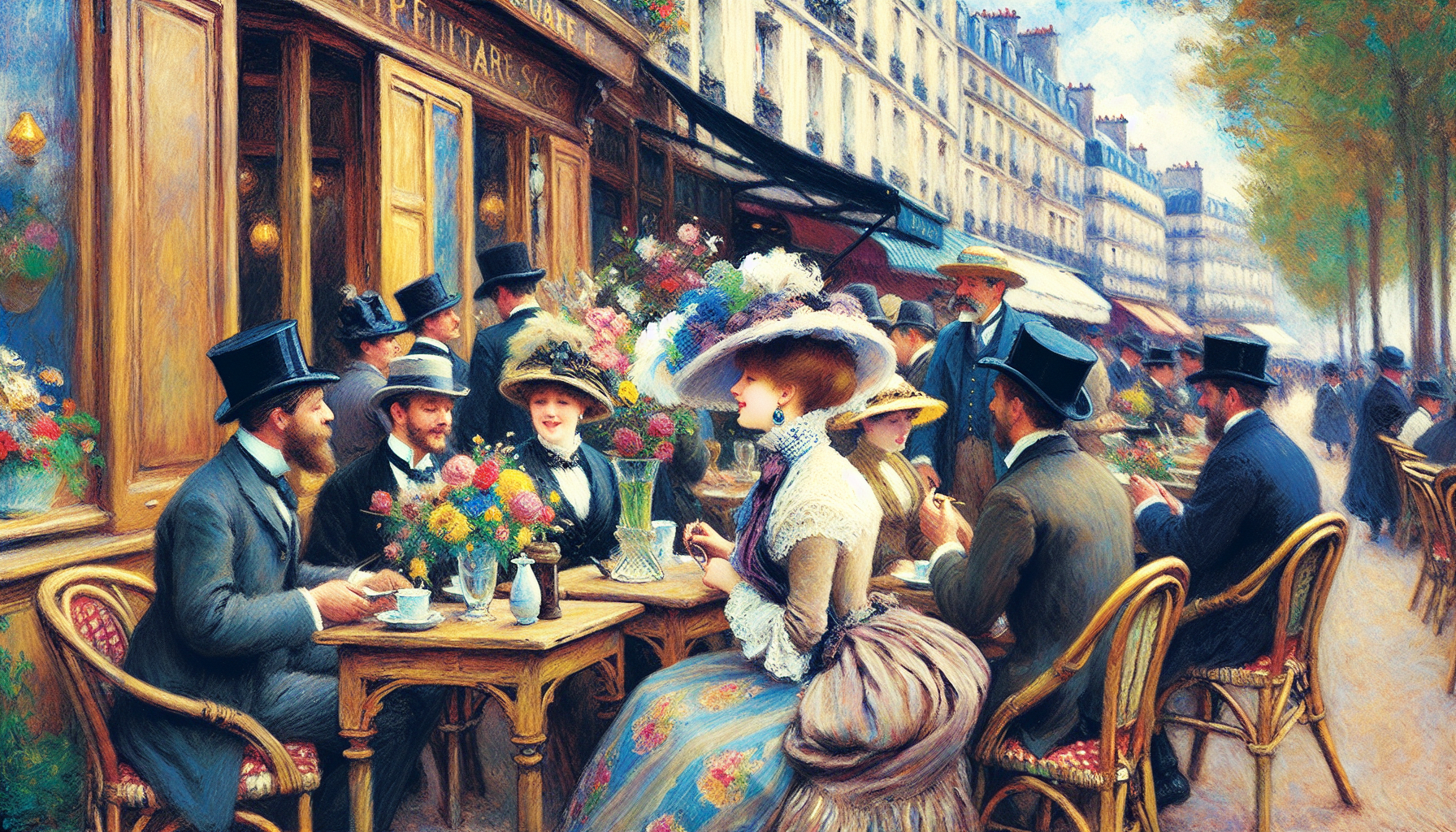 Le Café Guerbois vers 1870