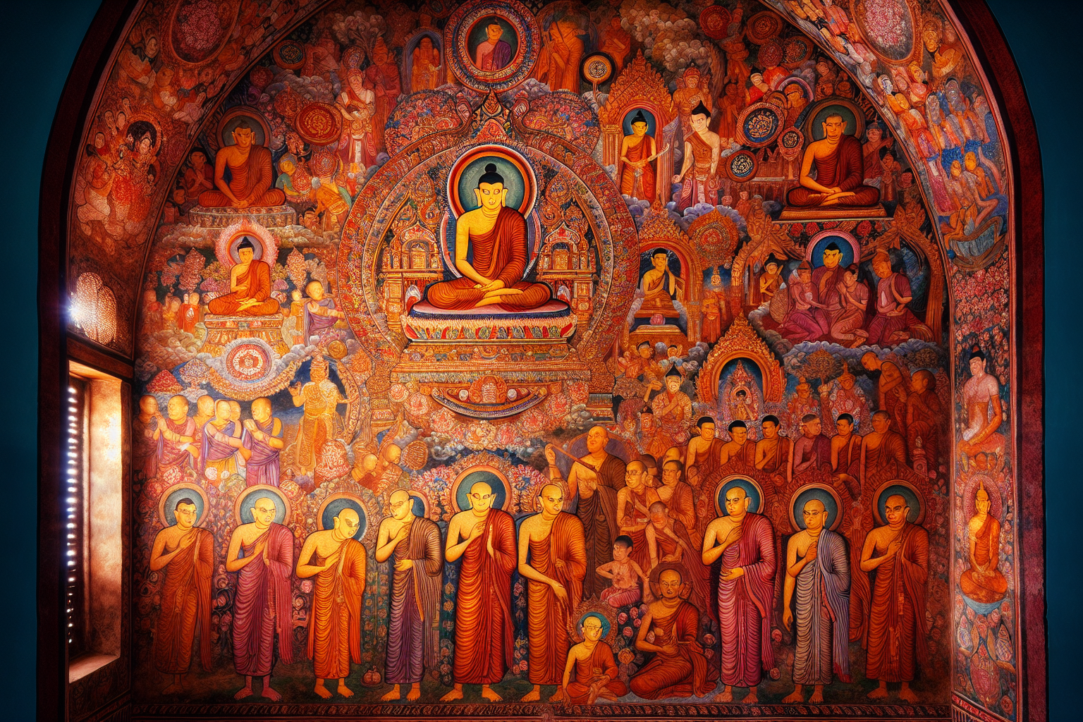 La peinture murale des temples bouddhistes du Sri Lanka: un voyage spirituel et artistique au coeur du 18ème siècle