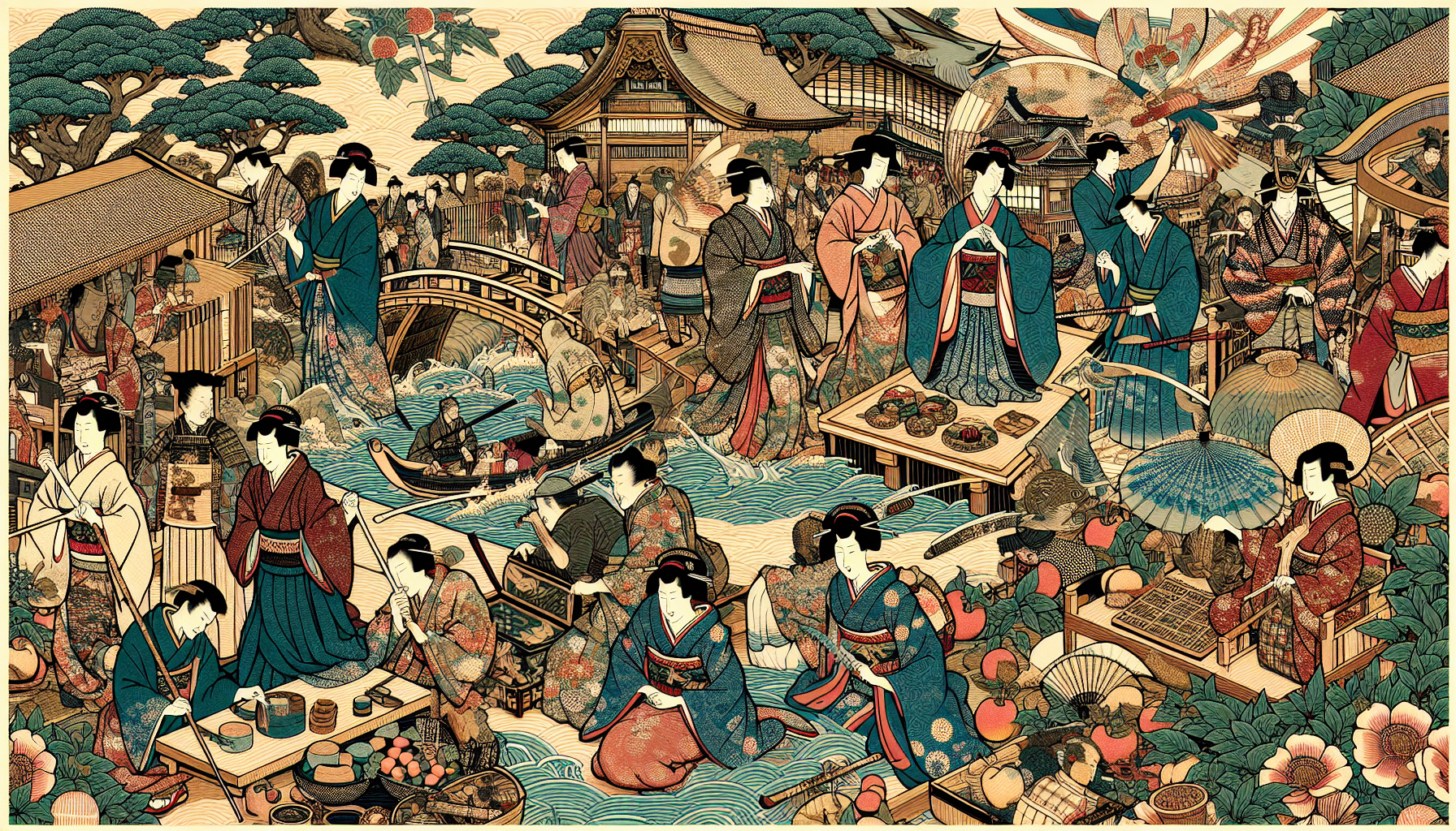 Processus d'impression multicolore ukiyo-e