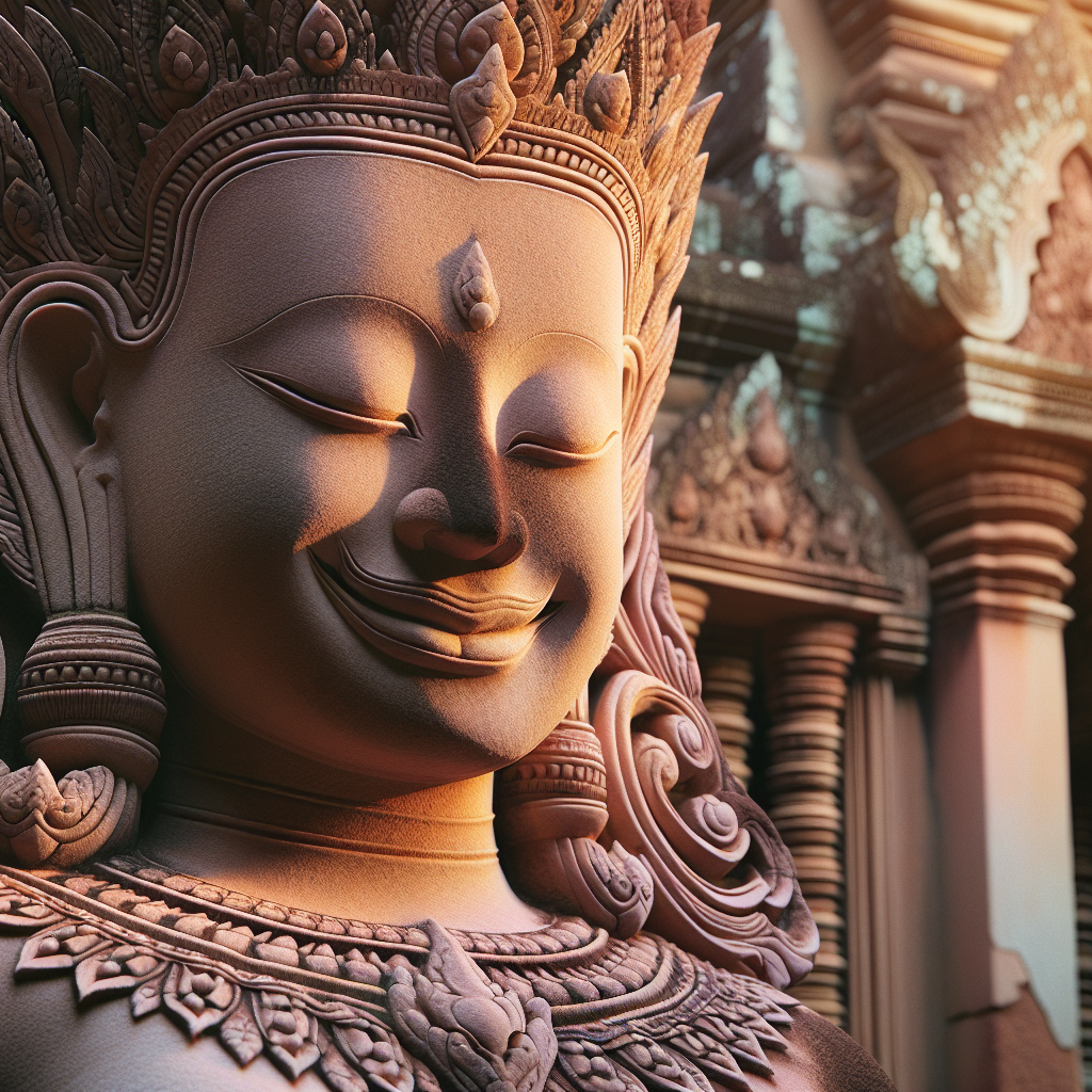 Le mystérieux sourire des statues du temple de Banteay Srei au Cambodge