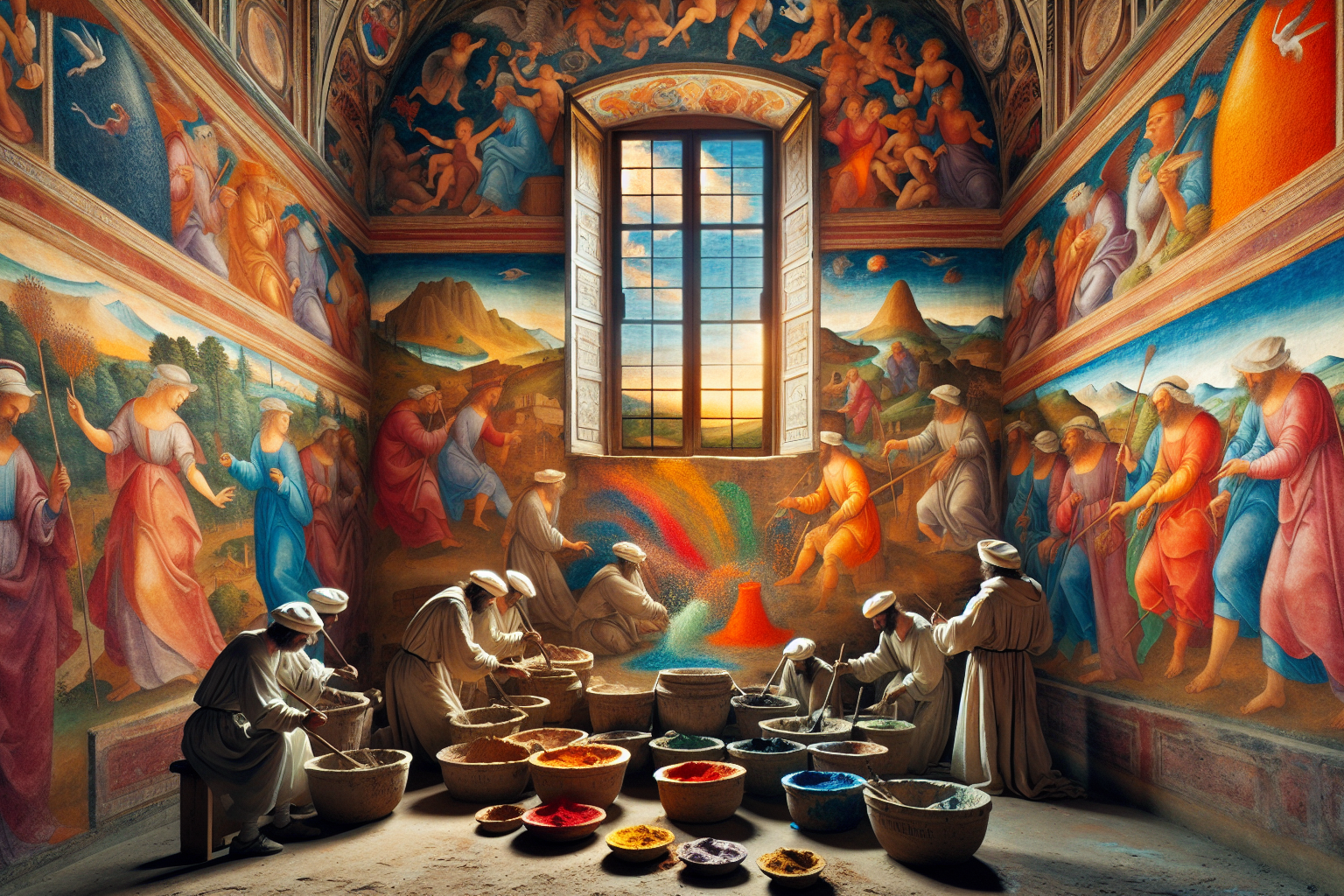 Les couleurs éclatantes de la Renaissance : L'art des pigments naturels dans les fresques italiennes