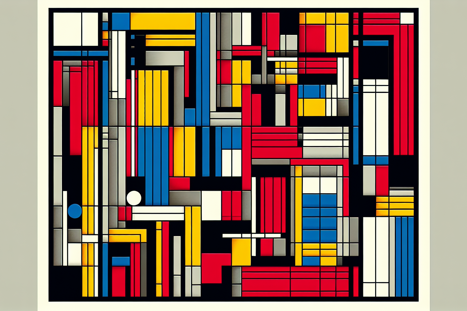 Les motifs géométriques dans la peinture abstraite de Piet Mondrian: une révolution esthétique aux Pays-Bas