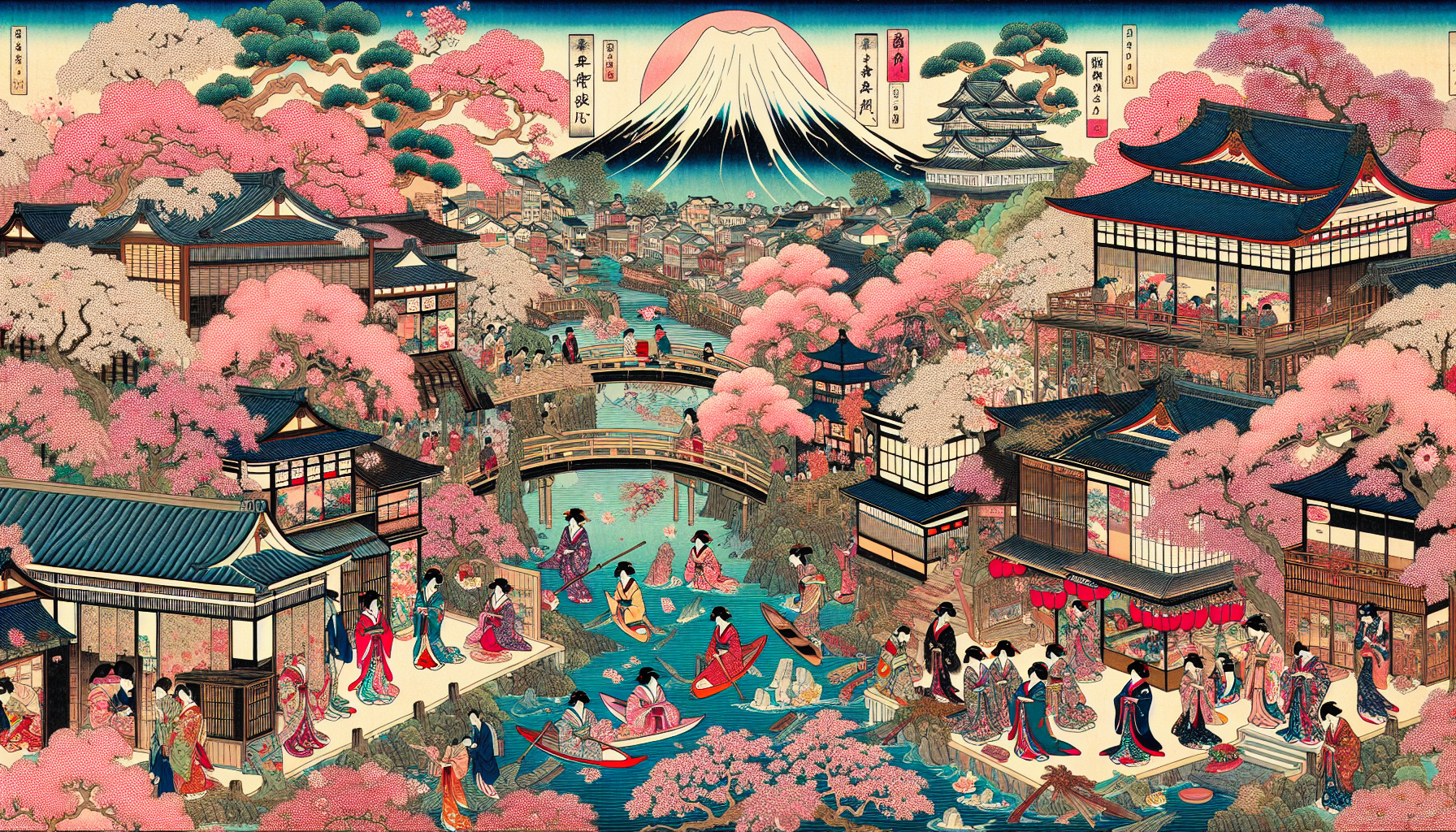 Estampe ukiyo-e représentant une courtisane