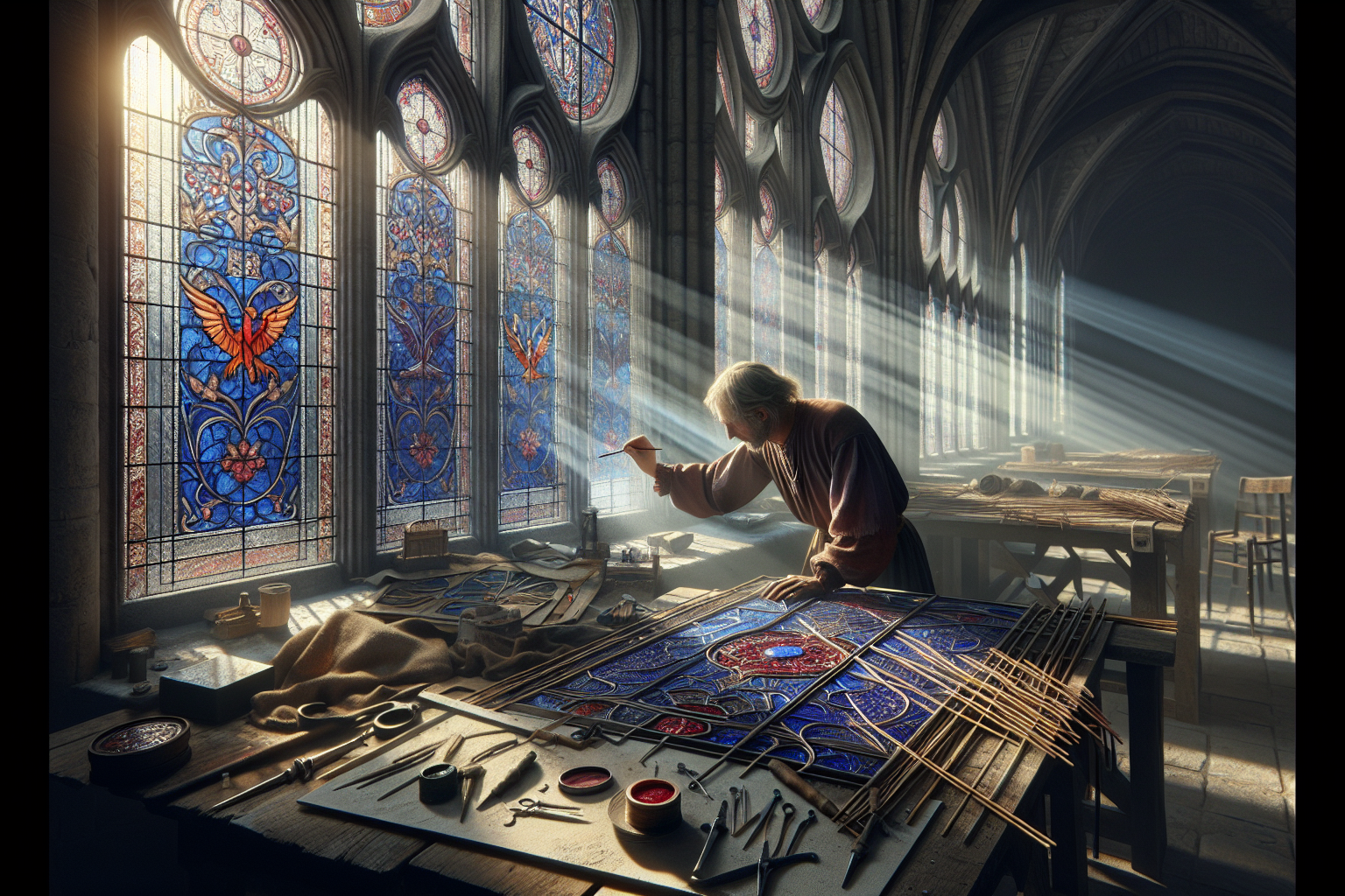 Les secrets de la peinture sur verre des cathédrales gothiques de Chartres et Bourges