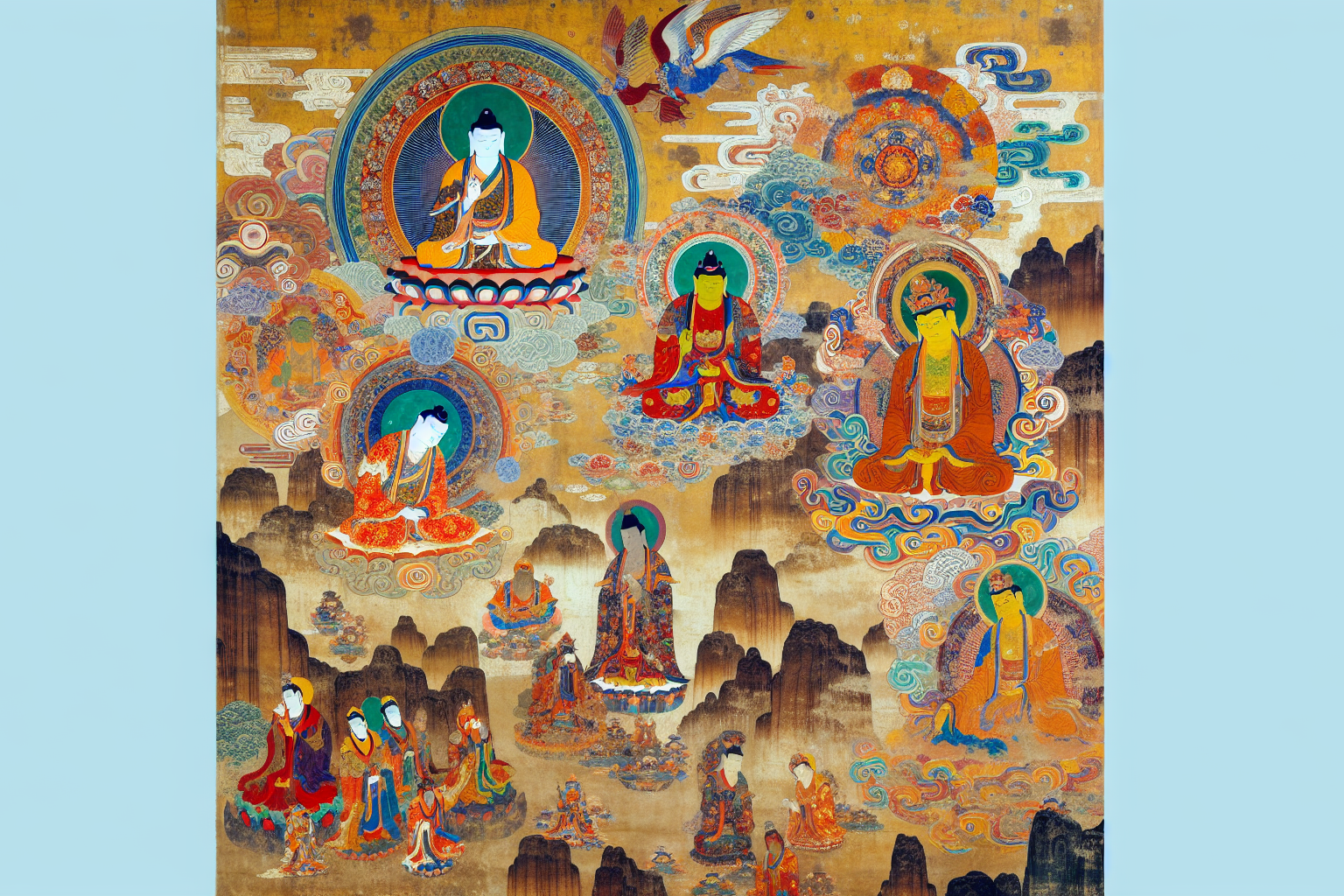 Splendeur Éternelle : Exploration des Fresques Monumentales des Temples Bouddhistes de Dunhuang (4e-14e Siècle)