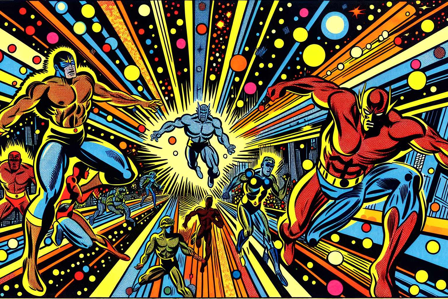 Les personnages colorés de Jack Kirby dans les comics Marvel des années 60