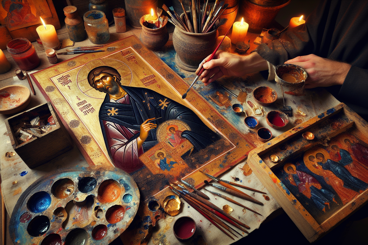 Les techniques de peinture à la détrempe dans l'art byzantin du 6ème siècle