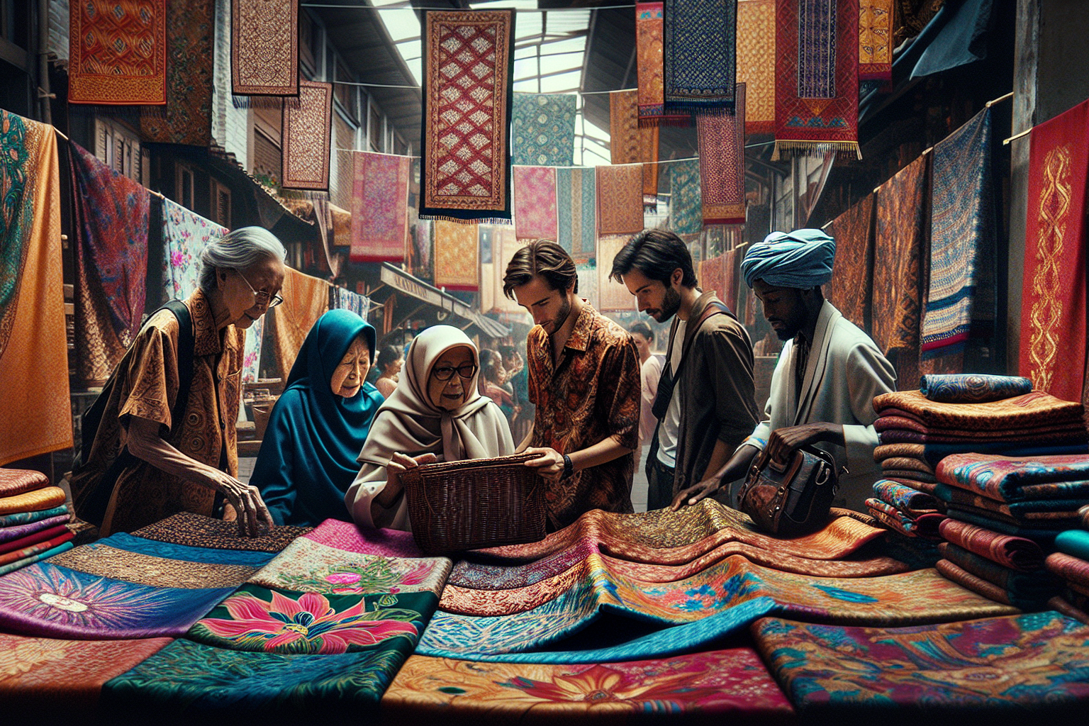 Exploration des Couleurs : L'Art Vibrant des Tissus Batik Indonésiens