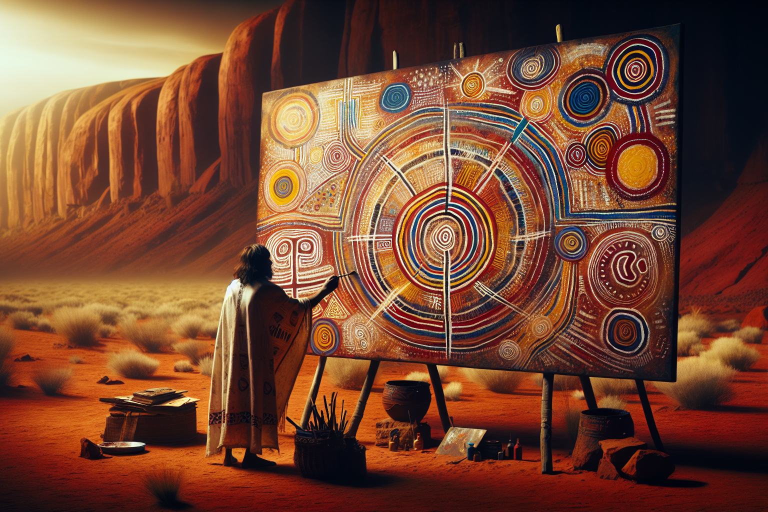 Exploration des Couleurs : L'Art Mystique des Peintures Aborigènes d'Australie et Leur Histoire Envoûtante