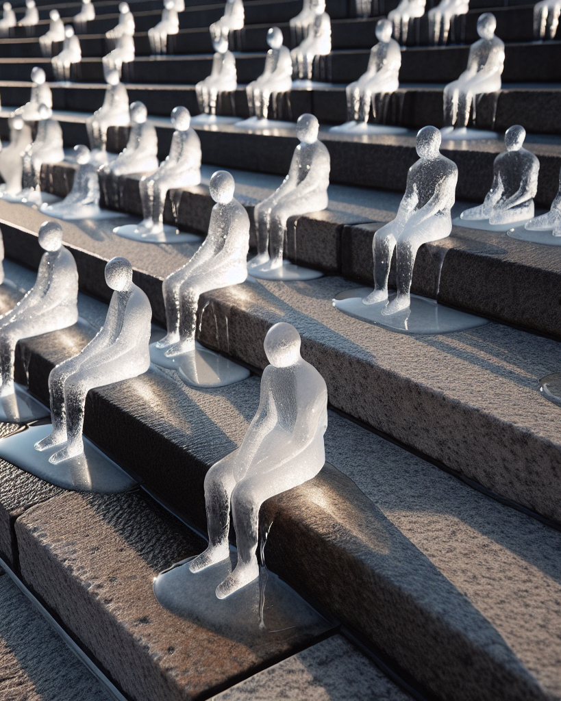 Les sculptures éphémères en glace de Nele Azevedo : une fonte poétique pour sensibiliser au réchauffement climatique