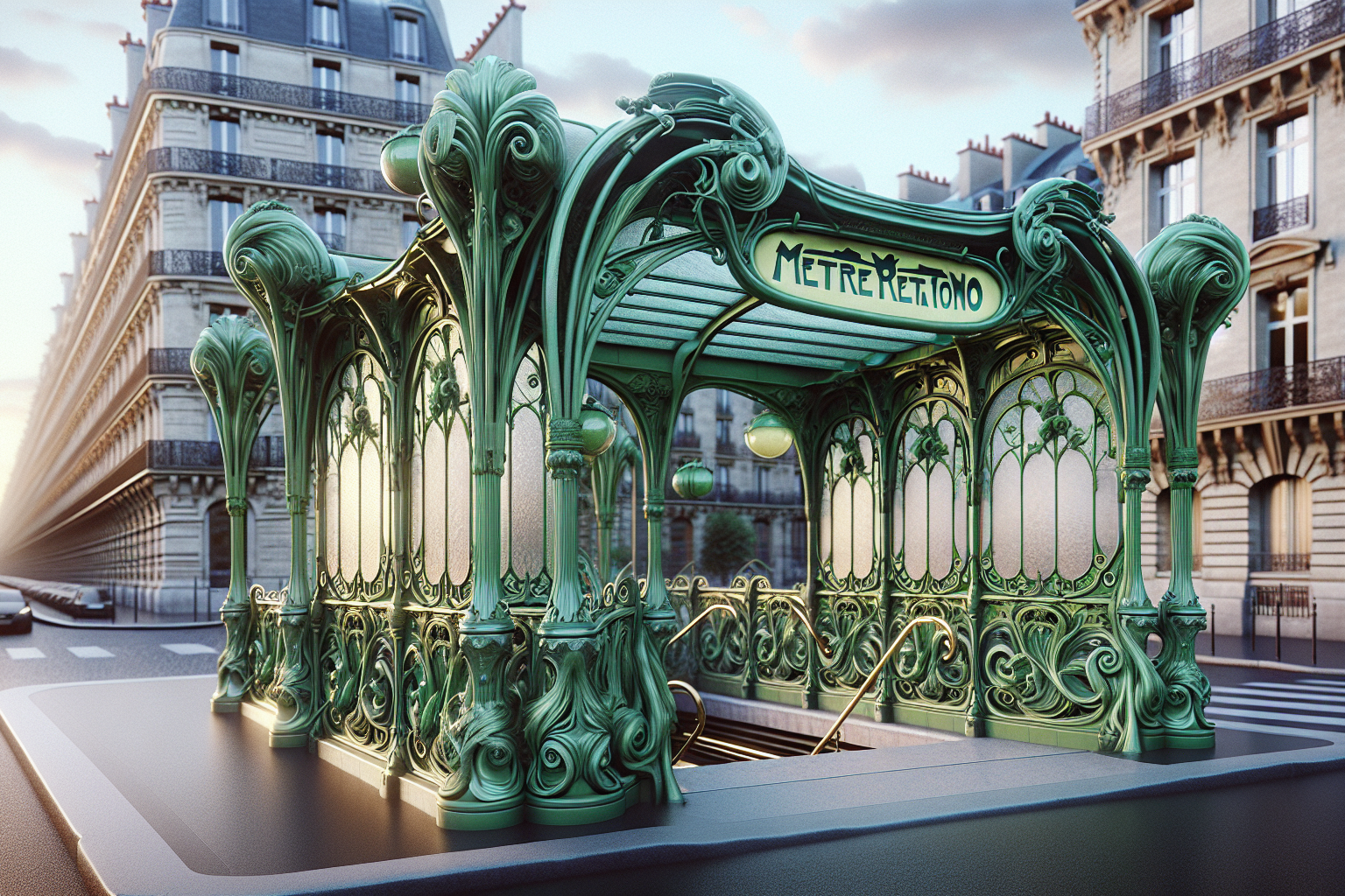 Les motifs végétaux d'Hector Guimard dans les entrées du métro parisien: un héritage Art nouveau qui façonne encore notre quotidien