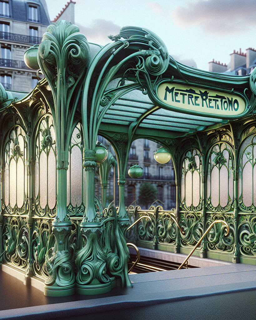 Les motifs végétaux d'Hector Guimard dans les entrées du métro parisien: un héritage Art nouveau qui façonne encore notre quotidien