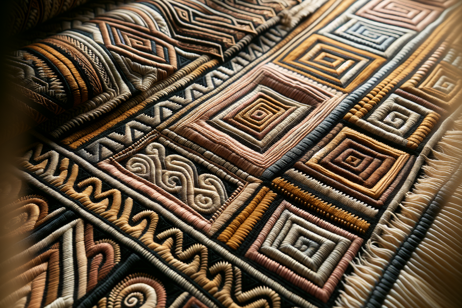 Les motifs géométriques dans les textiles traditionnels de Bornéo à travers les siècles